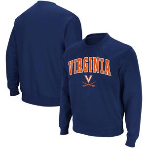 Мужской твиловый пуловер с логотипом Virginia Cavaliers Team Arch & Logo Tackle, темно-синий Colosseum