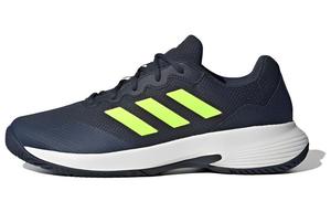 Кроссовки adidas GameCourt 2.0 Shadow Navy Lucid Lemon, зеленый