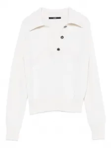 Топ-поло с декоративными пуговицами SAPIO, белый