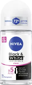 Дезодорант NIVEA Black & White Invisible Clear Anti-Transpirant Roll-on