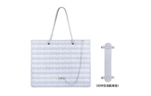 OMTO Большая вместительная холщовая сумка через плечо женская дымчато-голубая