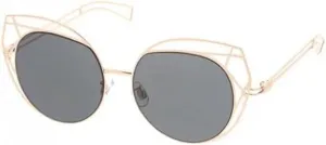 Женские солнцезащитные очки Fashion Culture с лазерной огранкой в ​​форме «кошачьих глаз» Unknown, Gold