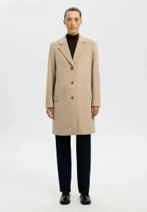 Короткое пальто slfsasja из смешанной ткани Selected, Sandshell