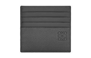 Кардхолдер из зерненой телячьей кожи мужской черный LOEWE
