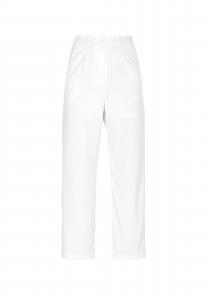 Faina Широкие брюки со складками спереди в белом цвете