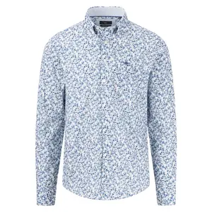 Рубашка Fynch Hatton Premium Flower Prints, синий