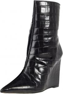 Женские ботильоны на щиколотку, сапожки до голени, на платформе и высоком каблуке, с заостренным носком, боковыми молниями, для свиданий, выпускного, работы, размеры 4-16 US Wo wagas, Black