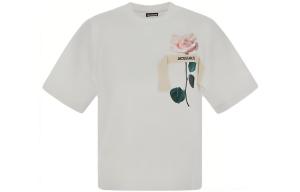 Футболка женская Jacquemus с принтом розы, белый
