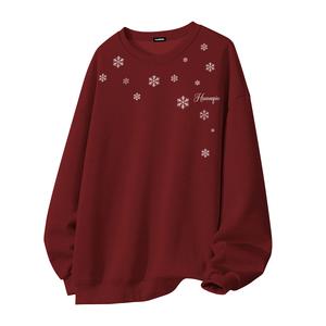 Свитшот Unisex Crew Neck Moderate Heavyweight HUANQIU, burgundy