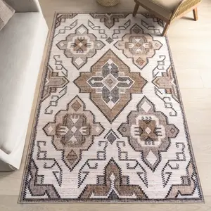 Ковер Kalilah Medallion Spill Proof Area Rug nuLOOM, 290x411 см, светло-бежевый