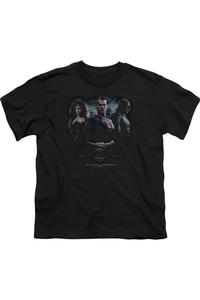 Футболка с коротким рукавом для детей "Бэтмен против Супермена: Команда" Gildan, черный