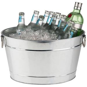 Винный и шампанское охладитель Tin из металла с пластиковым вкладышем, объем 11 литров Aps, серебристый