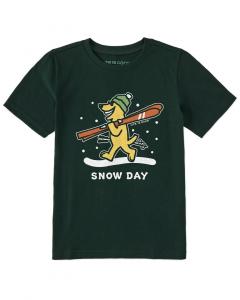 Футболка «Жизнь хороша» с надписью «Crusher» Life Is Good, зеленый