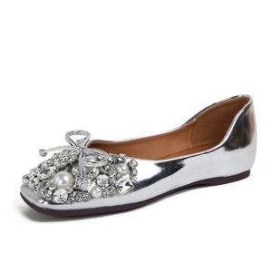 Повседневные однобортные туфли женские Lan Miao, Silver