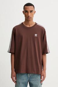 Футболка oversize Tee из хлопка Adidas Originals, коричневый