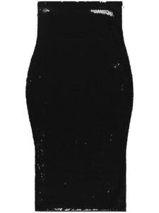 Alexandre Vauthier юбка миди с пайетками, черный