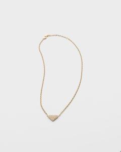 Мини-кулон-треугольник Eternal Gold Eternal из желтого золота с бриллиантами Prada, золото/белый