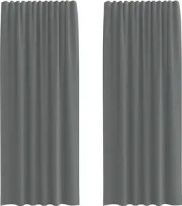 Шторы из вуали с петлями "Зимняя распродажа", 2 шт., темно-серые, 140 x 225 см - Шторы и портьеры CC17712 vidaXL