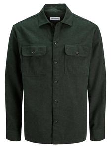 JACK & JONES Рубашка на пуговицах 'Charge' в темно-зеленом цвете, Regular fit