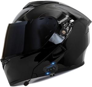 Шлем внедорожный Yagteycll Bluetooth с козырьками, черный