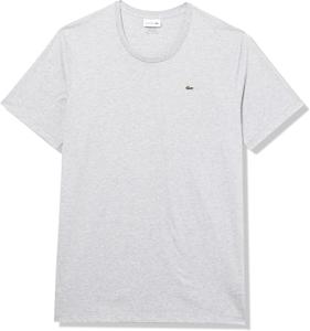 Футболка Lacoste Mens Tall Fit с V-образным вырезом и коротким рукавом, стандартного кроя, из хлопка пима, Silver Chine