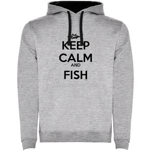 Худи Kruskis Keep Calm And Fish Two-Colour, серый