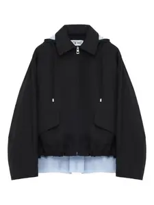 Парка на молнии с капюшоном Loewe, черный