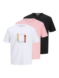 Футболка JACK & JONES JACK & JONES , Pastel pink/Black/White