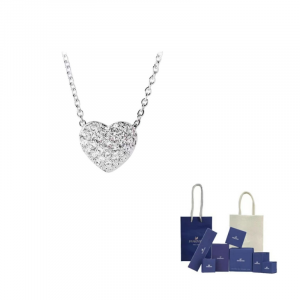 Женское ожерелье с искусственными кристаллами Swarovski, серебро