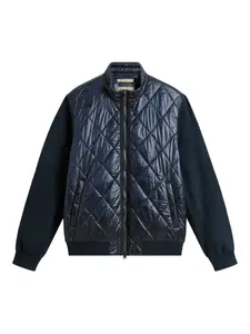 Стеганая куртка с трикотажными вставками WOOLRICH, синий