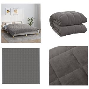 VidaXL Утяжеленное одеяло Серое 220x230 см 11 кг Ткань - Утяжеленное одеяло - Утяжеленные одеяла - Утяжеленное одеяло - Одеяло, серый