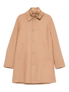 Пальто из смесовой шерсти с застежкой на пуговицы Herno, коричневый