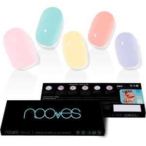 NOOVES NAILS Премиальные предварительно отвержденные гелевые пластины для ногтей Color Bridge Многоцветные полуотвержденные гелевые полоски для ногтей Полуперманентные гелевые наклейки для ногтей