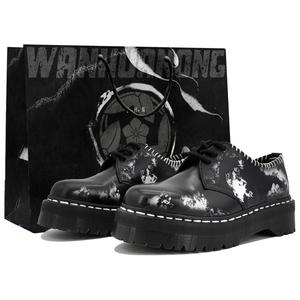 Dr.Martens 1461 Quad Kaleidoscope Patchy с коробкой-сюрпризом Низкие повседневные туфли Унисекс Чёрные