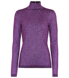 Металлический свитер с высоким воротом Stella McCartney, Lilac