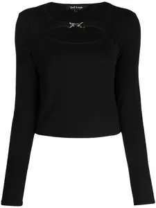 Укороченный топ с пряжкой Tout A Coup, черный