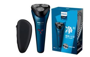 Роторная бритва S1101/02 для всего тела, моющаяся, с увеличенным сроком службы батареи PHILIPS, S1101 Shaver + Pouch