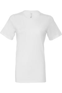 Футболка с короткими рукавами из джерси Bella + Canvas для женщин и женщин, белый