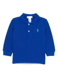 Ralph Lauren Kids Polo Pony-вышитый поло-топ, синий