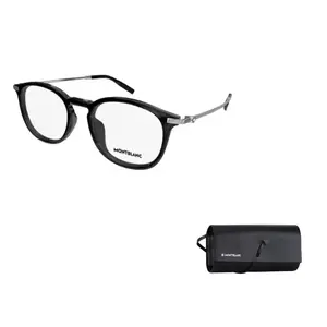 MONTBLANC Титановая оправа для очков квадратной формы унисекс черная, Black