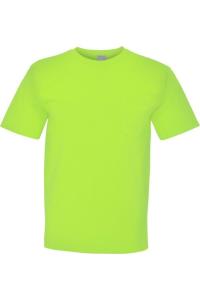 Короткая футболка Bayside USA-Made с карманом, лаймово-зеленый