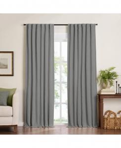 Штора Harrow Solid Blackout Window Curtain Panel Elrene Home Fashions, Dark gray, 52x108