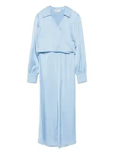 Атласный комплект из топа и брюк TWINSET Kids, синий