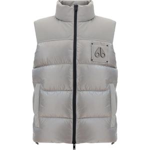 Винтажная нашивка с логотипом Сезонная стеганая жилетка Moose Knuckles, серая