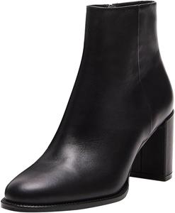 Женские ботильоны FOWT с круглым носком, на высокой массивной подошве, короткие, с боковой молнией, с теплым мехом внутри, осенне-зимние, размеры 4-16 США, Black