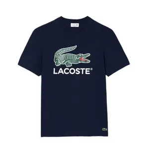 Футболка с принтом логотипа LACOSTE, синий