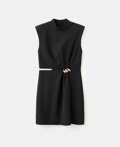 Женское платье с металлическими украшениями и вырезами MANGO, Black