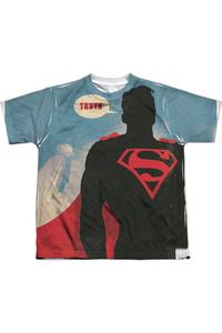 Футболка с коротким рукавом для детей "Superman Truth" из полиэстера Gildan, белый