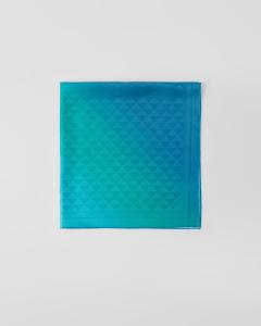 Платок из шелкового твила с принтом 90x90 Prada, бирюзовый