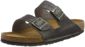 Кожаные сандалии Birkenstock Arizona унисекс, серый